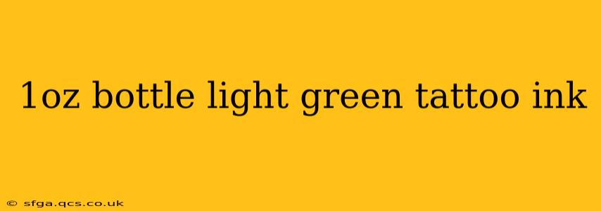 1oz bottle light green tattoo ink