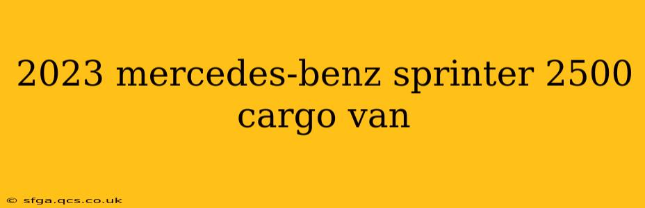 2023 mercedes-benz sprinter 2500 cargo van