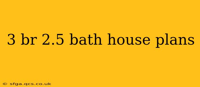 3 br 2.5 bath house plans