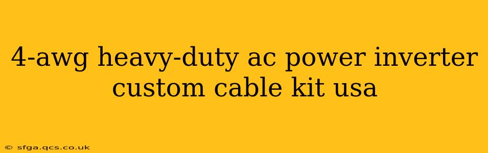 4-awg heavy-duty ac power inverter custom cable kit usa