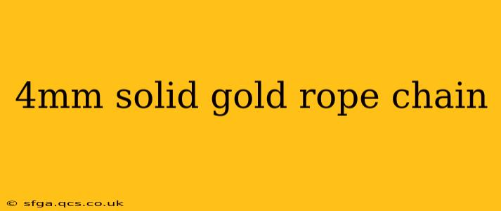 4mm solid gold rope chain