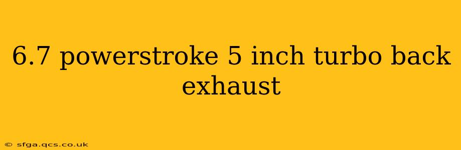 6.7 powerstroke 5 inch turbo back exhaust
