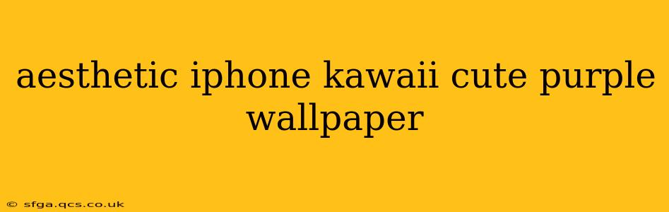 aesthetic iphone kawaii cute purple wallpaper