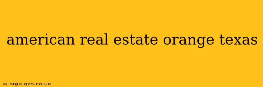 american real estate orange texas