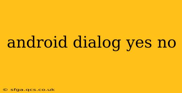 android dialog yes no