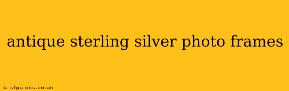 antique sterling silver photo frames