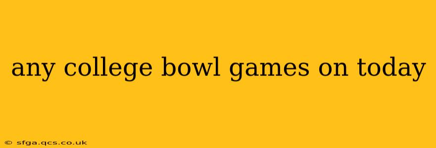 any college bowl games on today