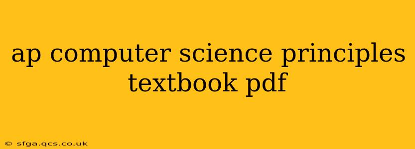 ap computer science principles textbook pdf