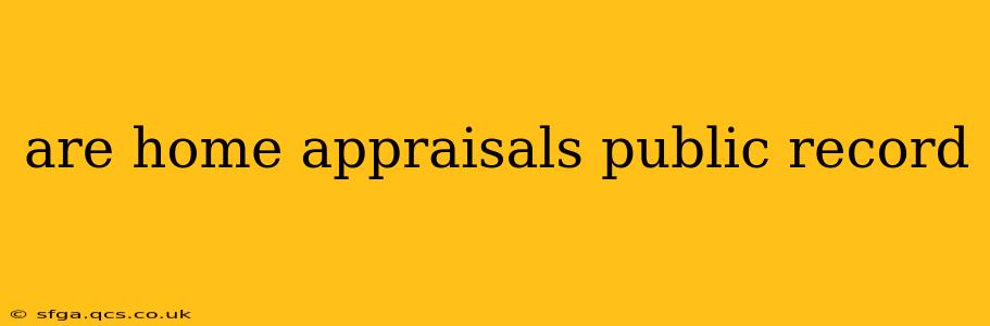 are home appraisals public record