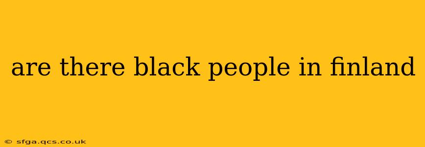 are there black people in finland
