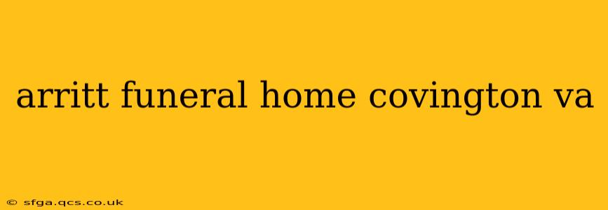 arritt funeral home covington va