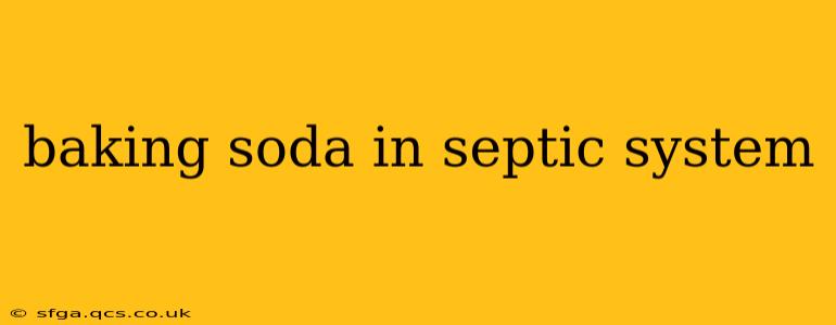 baking soda in septic system