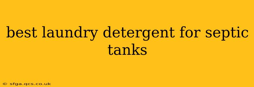 best laundry detergent for septic tanks