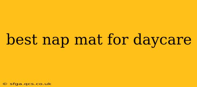 best nap mat for daycare