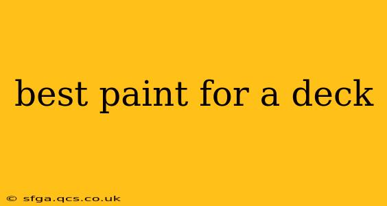 best paint for a deck