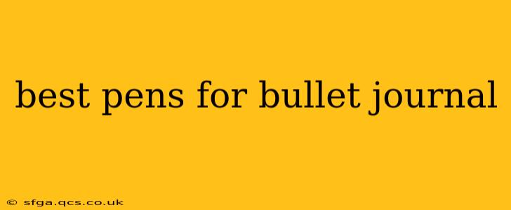 best pens for bullet journal