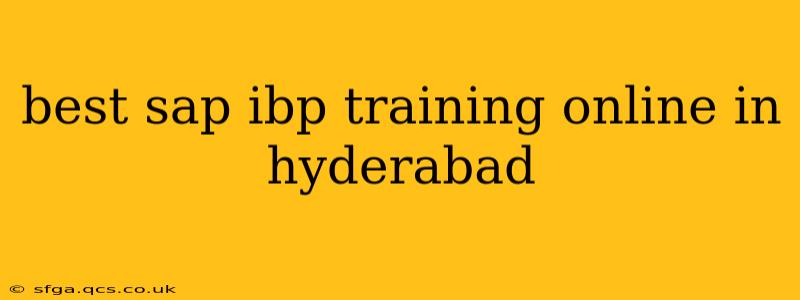 best sap ibp training online in hyderabad