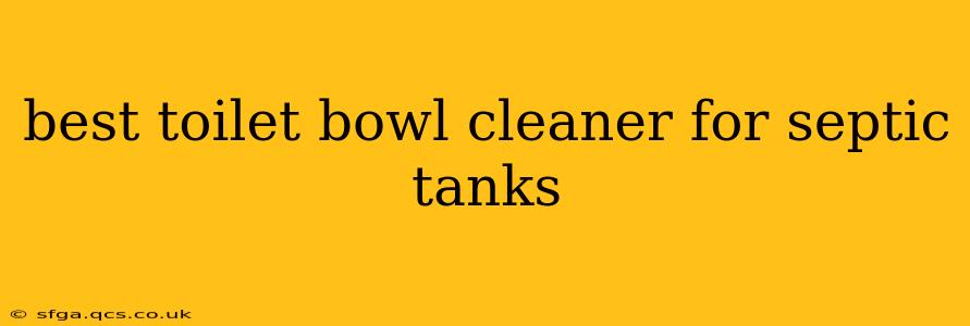 best toilet bowl cleaner for septic tanks