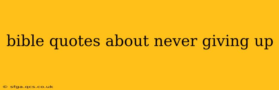 bible quotes about never giving up