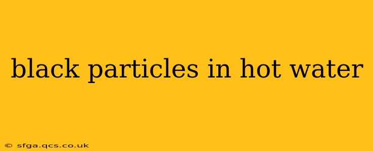 black particles in hot water