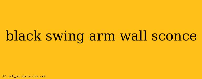 black swing arm wall sconce