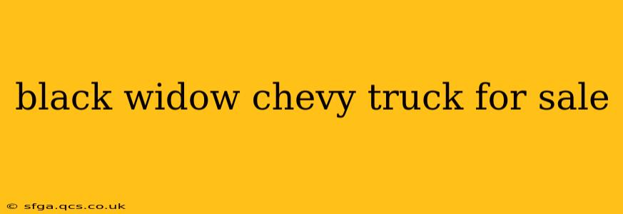 black widow chevy truck for sale