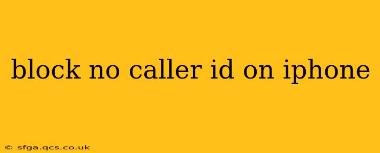 block no caller id on iphone
