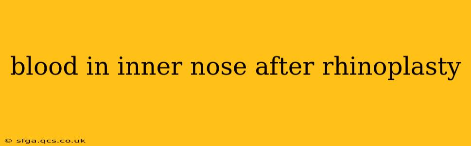 blood in inner nose after rhinoplasty