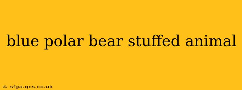 blue polar bear stuffed animal