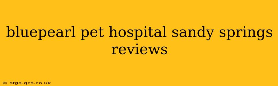 bluepearl pet hospital sandy springs reviews