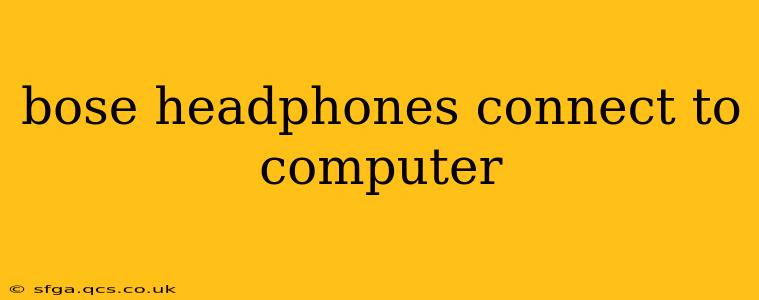 bose headphones connect to computer