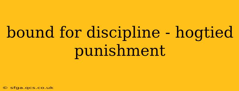 bound for discipline - hogtied punishment
