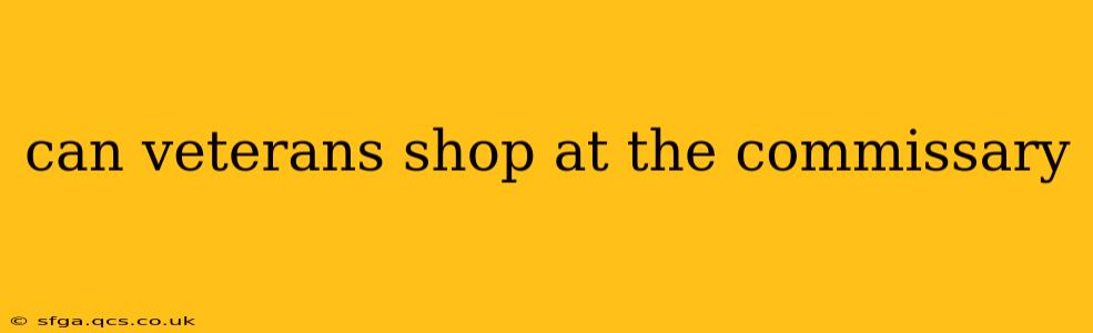 can veterans shop at the commissary