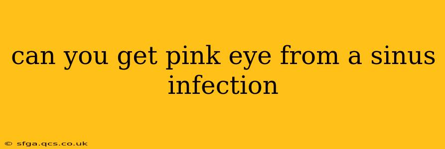 can you get pink eye from a sinus infection