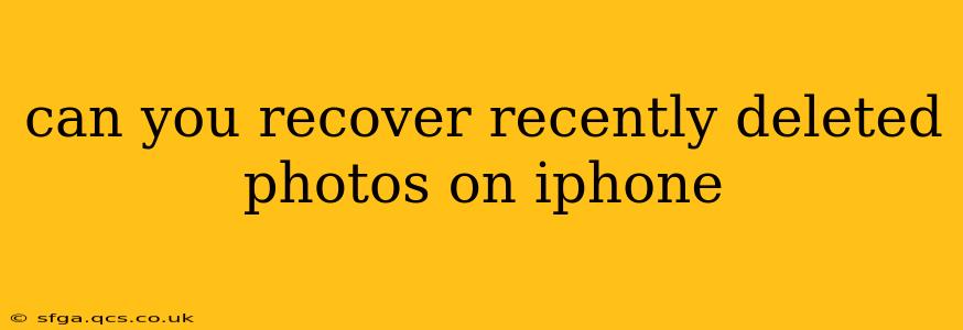 can you recover recently deleted photos on iphone