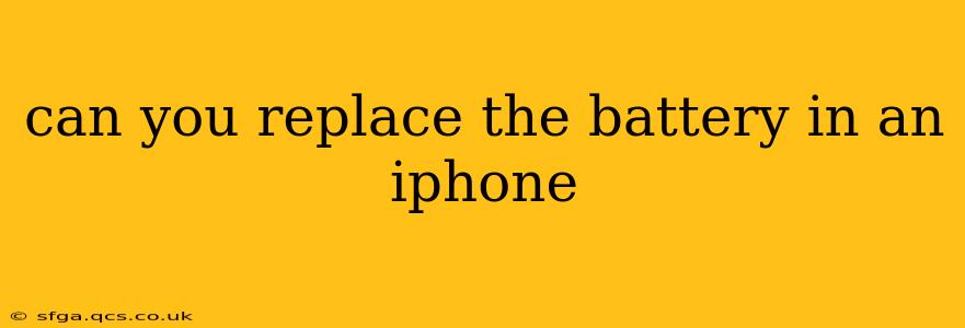 can you replace the battery in an iphone