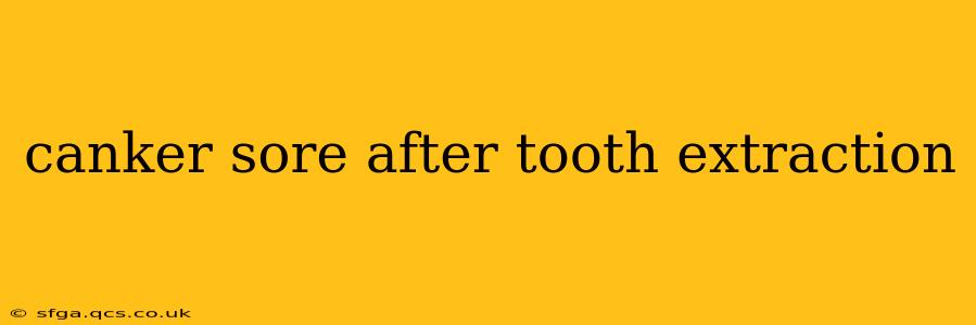 canker sore after tooth extraction