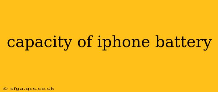 capacity of iphone battery