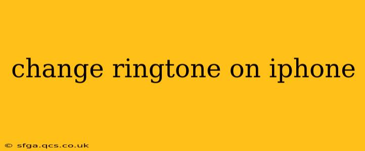 change ringtone on iphone