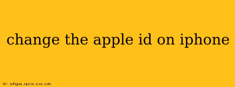 change the apple id on iphone