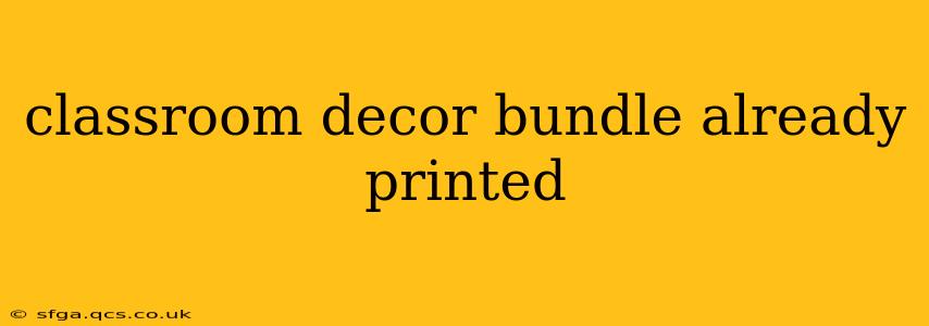classroom decor bundle already printed
