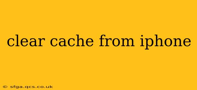 clear cache from iphone