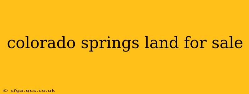 colorado springs land for sale