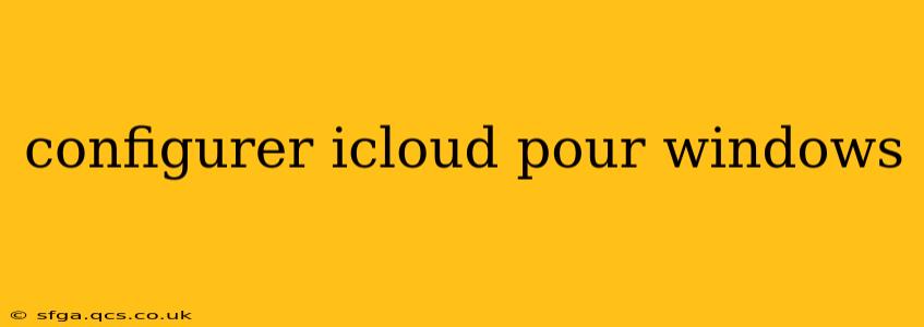 configurer icloud pour windows