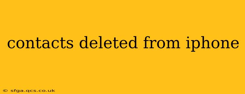 contacts deleted from iphone