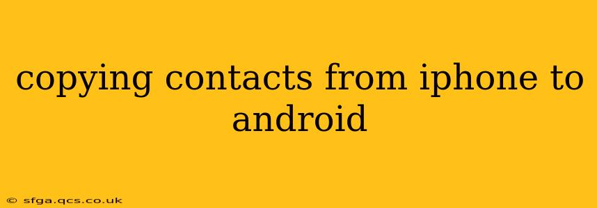 copying contacts from iphone to android