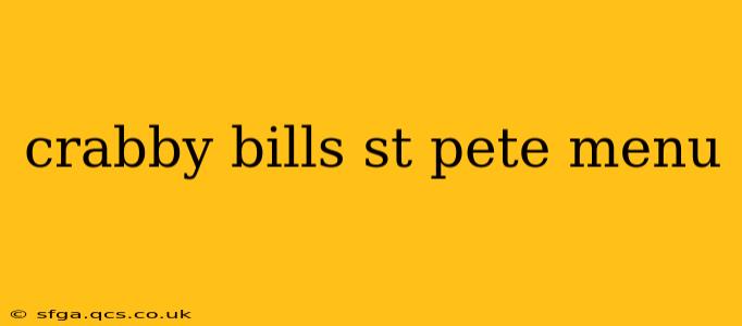 crabby bills st pete menu