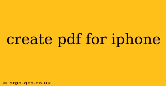 create pdf for iphone