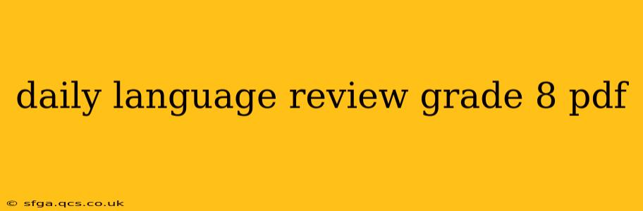daily language review grade 8 pdf