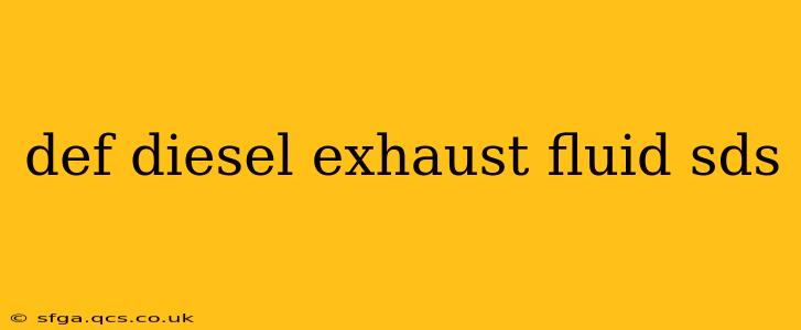 def diesel exhaust fluid sds